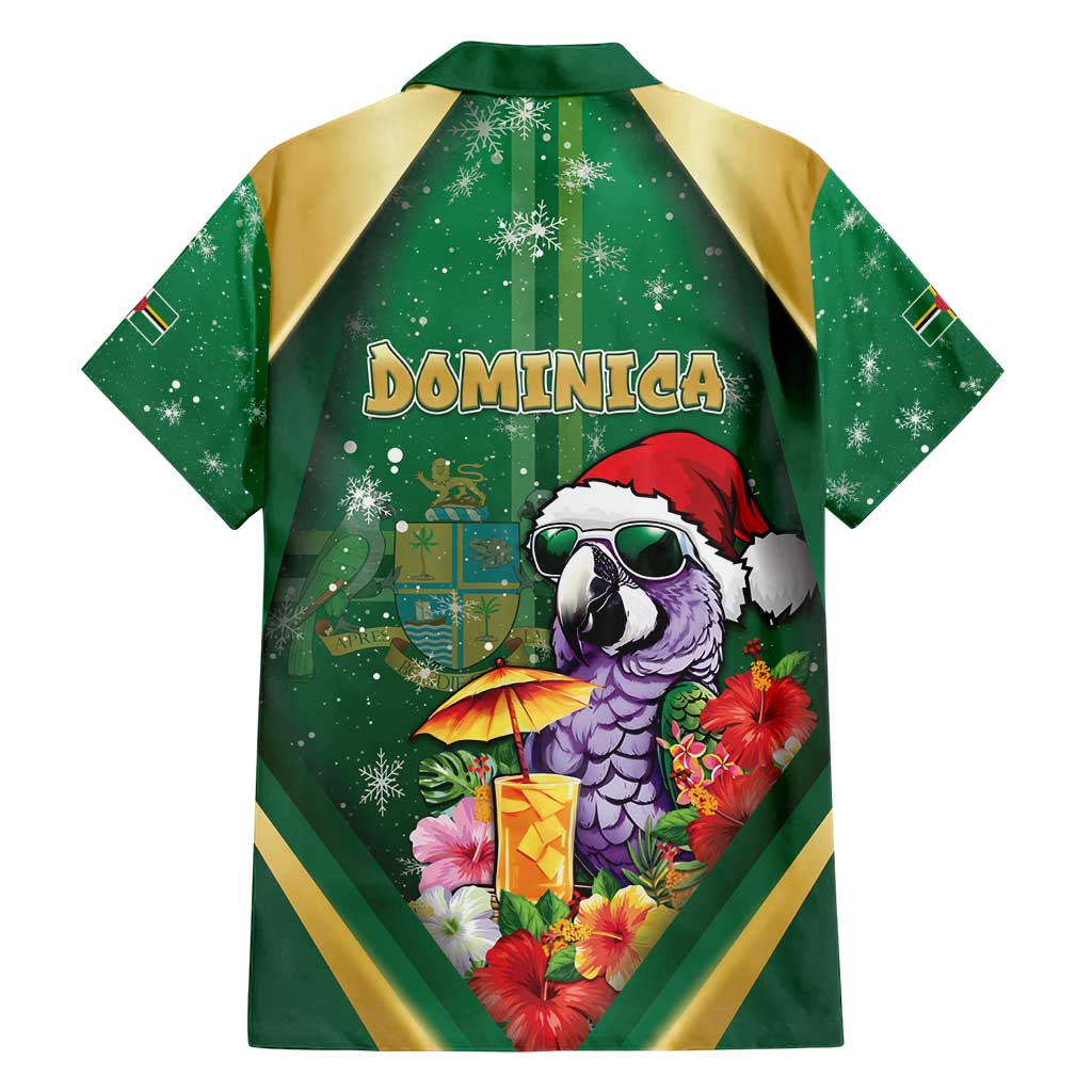 Dominica Christmas Family Matching Tank Maxi Dress and Hawaiian Shirt Funny Santa Sisserou Parrot - Wonder Print Shop