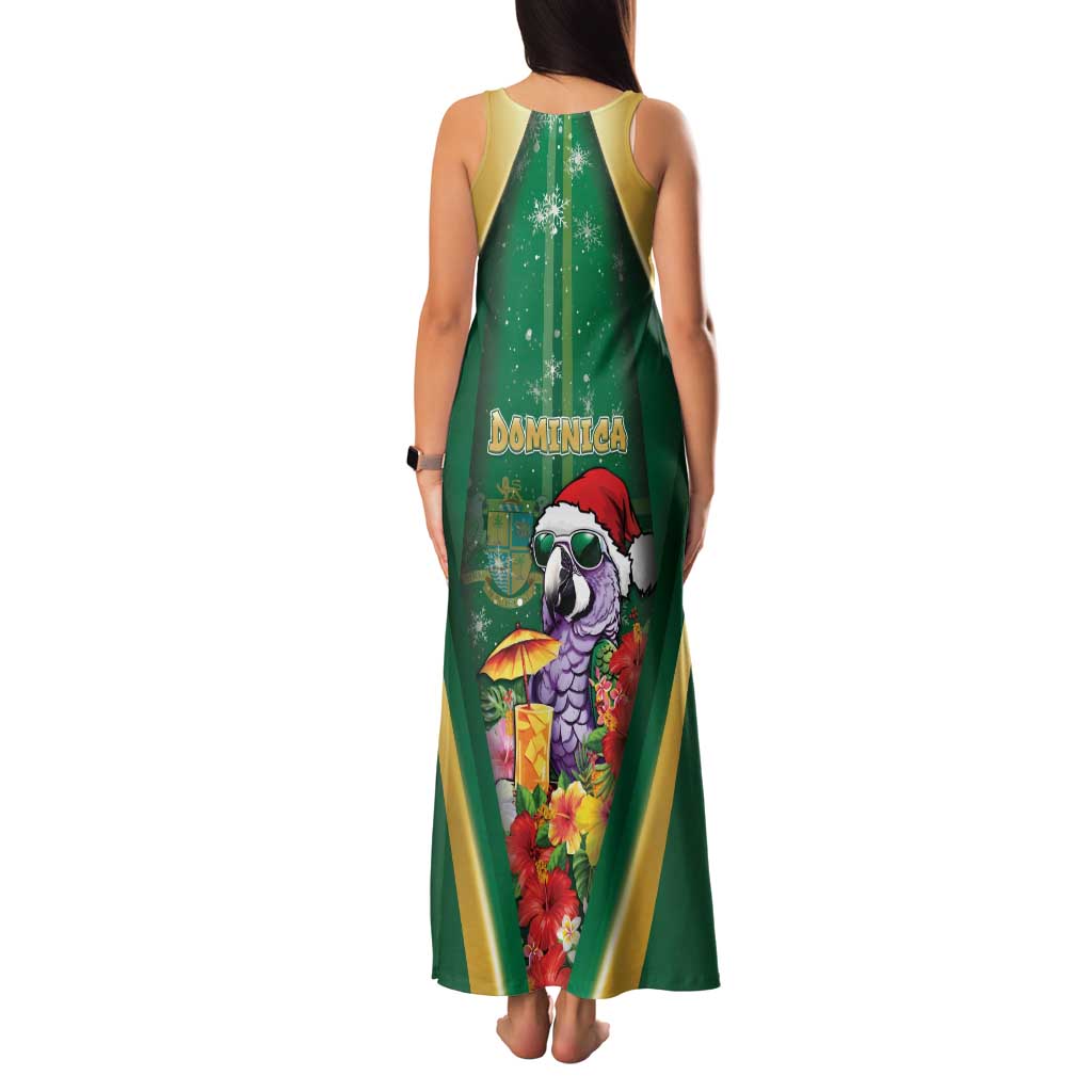 Dominica Christmas Family Matching Tank Maxi Dress and Hawaiian Shirt Funny Santa Sisserou Parrot - Wonder Print Shop