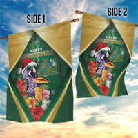 Dominica Christmas Garden Flag Funny Santa Sisserou Parrot - Wonder Print Shop