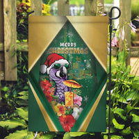 Dominica Christmas Garden Flag Funny Santa Sisserou Parrot - Wonder Print Shop