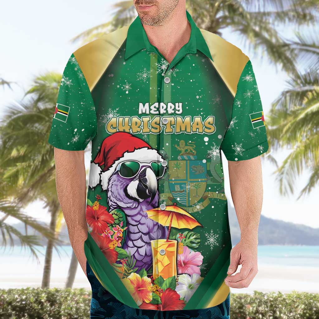 Dominica Christmas Hawaiian Shirt Funny Santa Sisserou Parrot - Wonder Print Shop