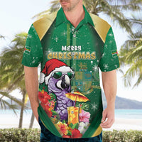 Dominica Christmas Hawaiian Shirt Funny Santa Sisserou Parrot - Wonder Print Shop