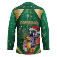 Dominica Christmas Hockey Jersey Funny Santa Sisserou Parrot - Wonder Print Shop