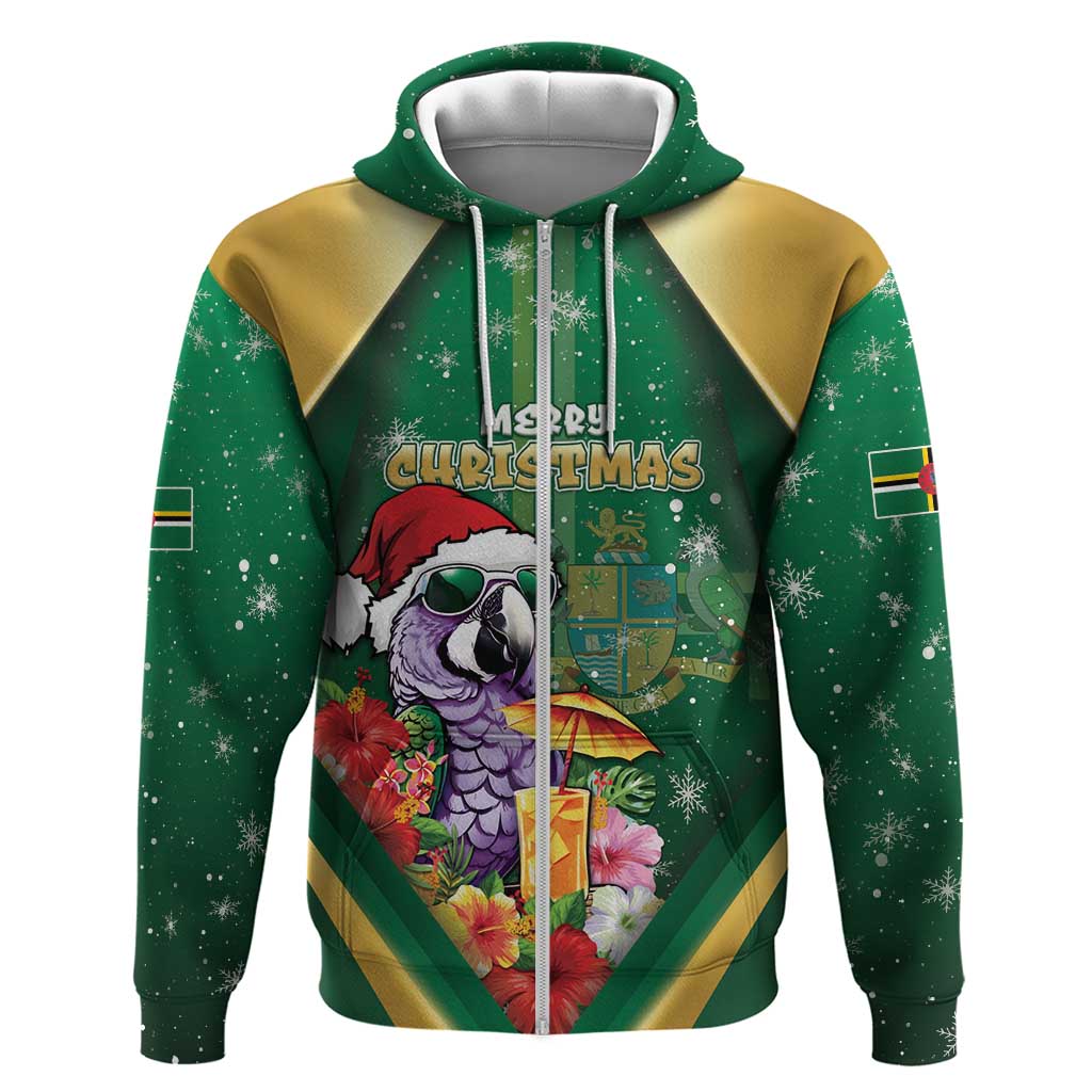 Dominica Christmas Hoodie Funny Santa Sisserou Parrot - Wonder Print Shop