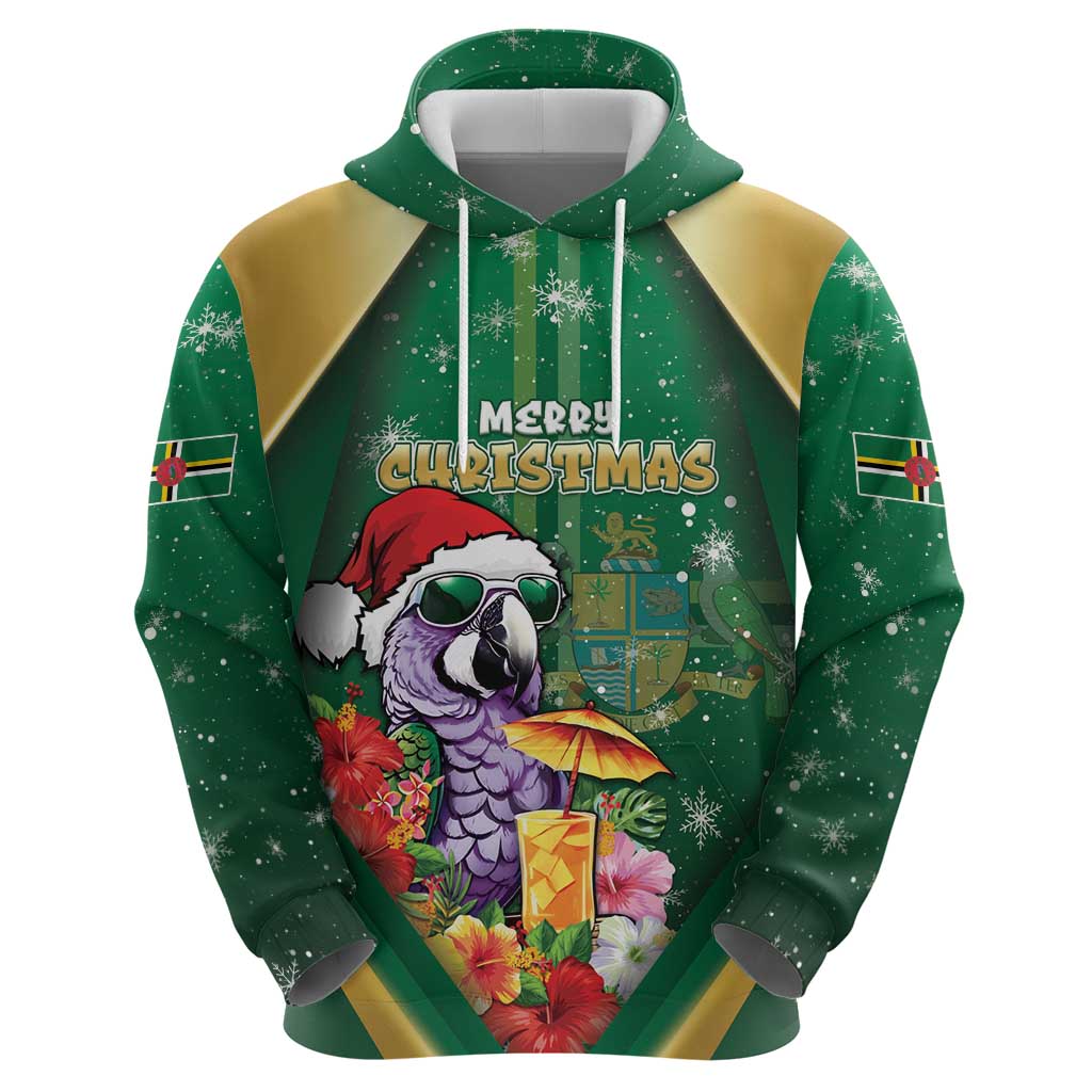 Dominica Christmas Hoodie Funny Santa Sisserou Parrot - Wonder Print Shop