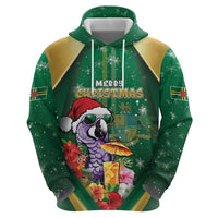 Dominica Christmas Hoodie Funny Santa Sisserou Parrot - Wonder Print Shop