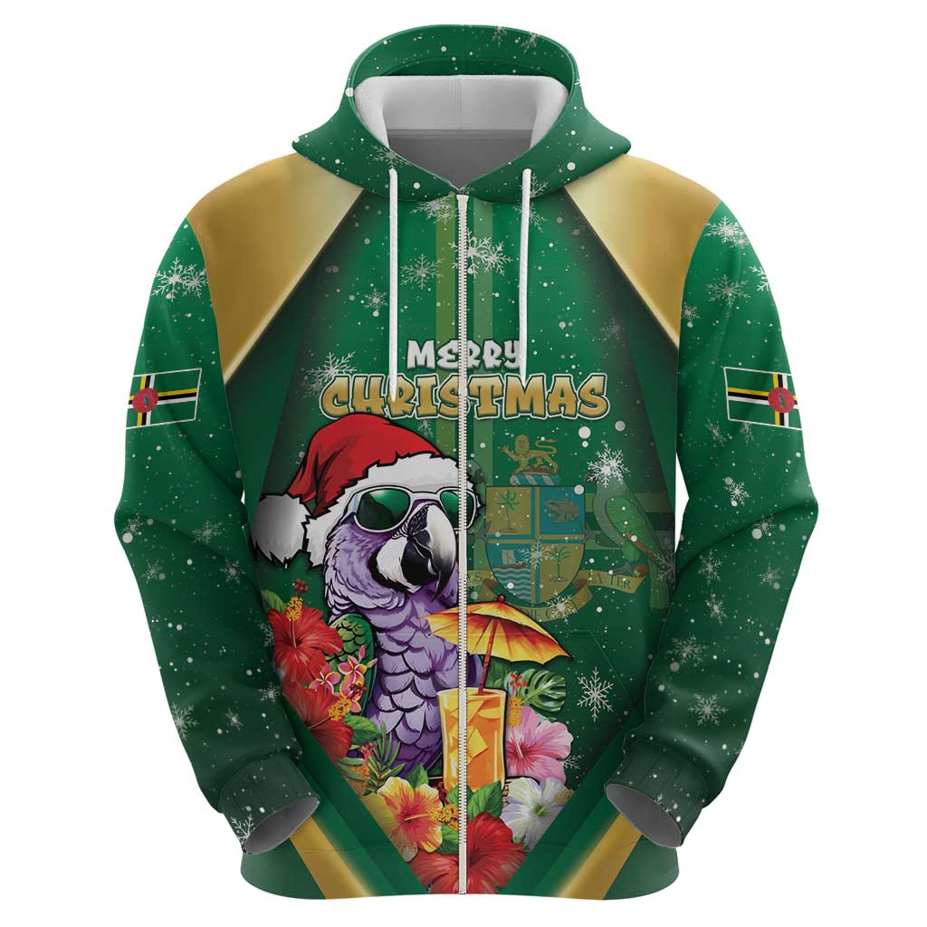 Dominica Christmas Hoodie Funny Santa Sisserou Parrot - Wonder Print Shop