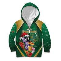 Dominica Christmas Kid Hoodie Funny Santa Sisserou Parrot - Wonder Print Shop