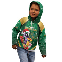 Dominica Christmas Kid Hoodie Funny Santa Sisserou Parrot - Wonder Print Shop