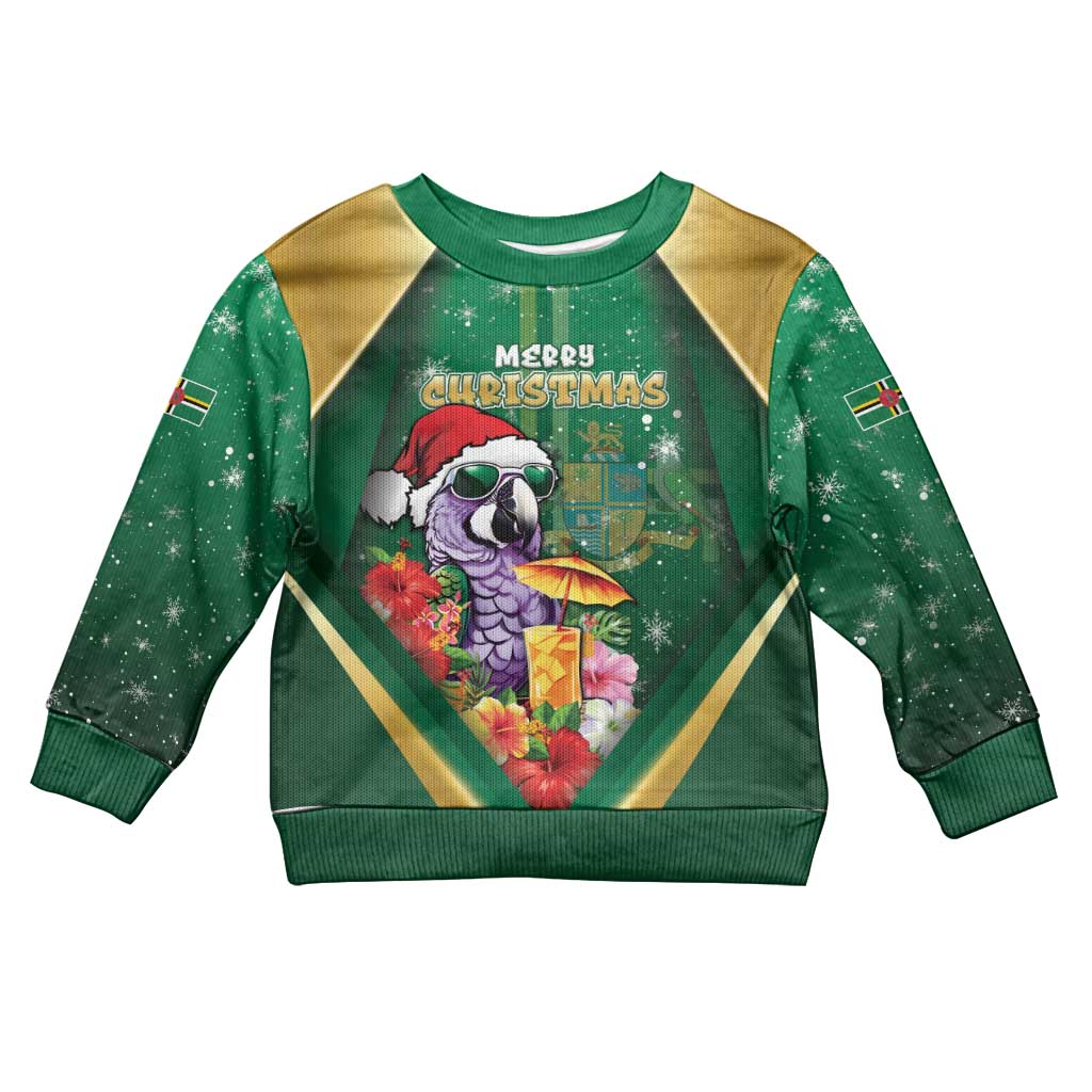 Dominica Christmas Kid Ugly Christmas Sweater Funny Santa Sisserou Parrot - Wonder Print Shop