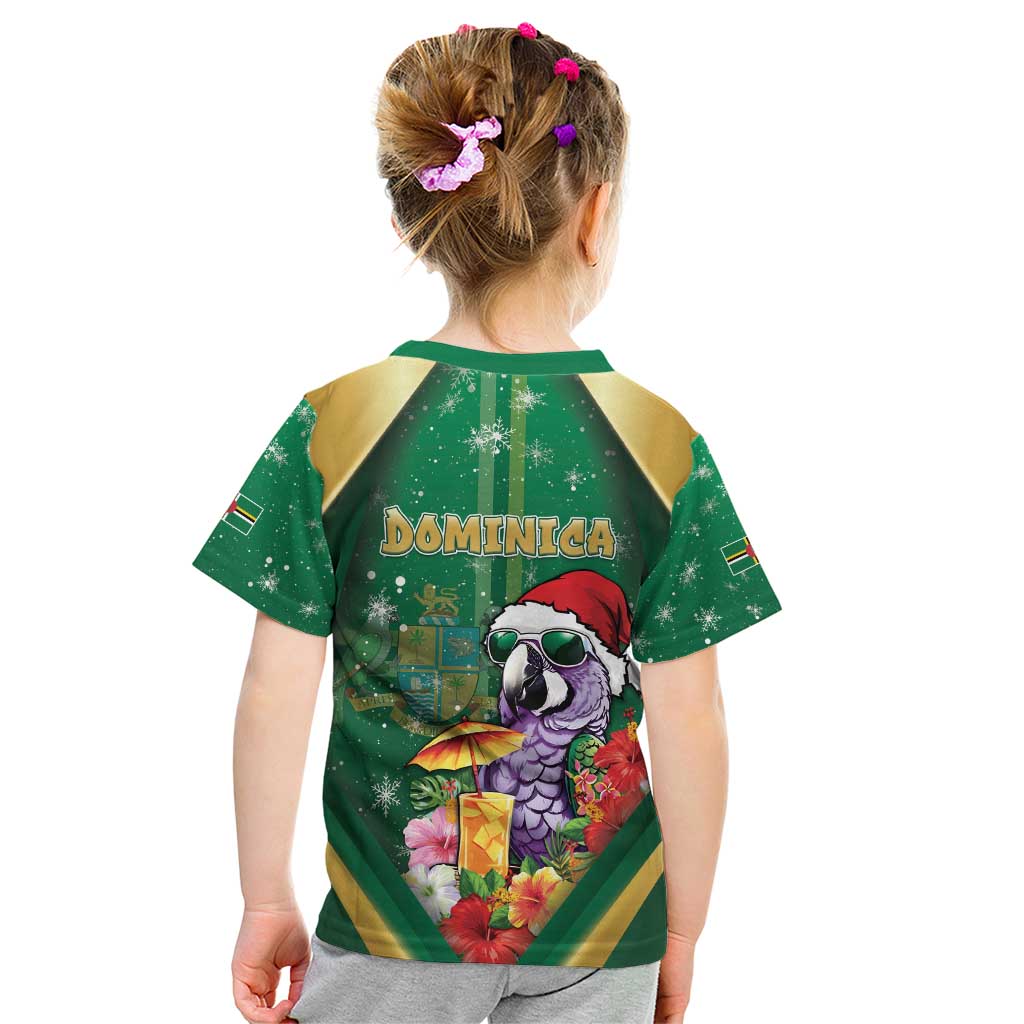 Dominica Christmas Kid T Shirt Funny Santa Sisserou Parrot - Wonder Print Shop