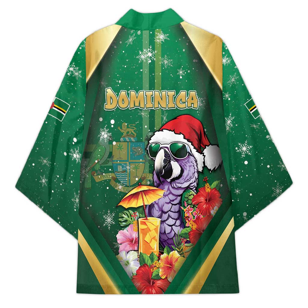Dominica Christmas Kimono Funny Santa Sisserou Parrot - Wonder Print Shop