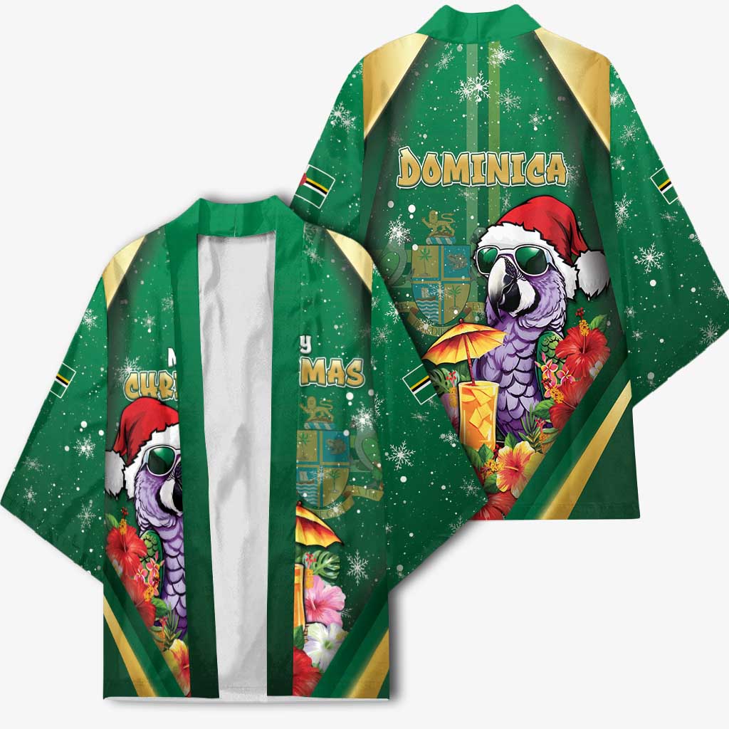 Dominica Christmas Kimono Funny Santa Sisserou Parrot - Wonder Print Shop