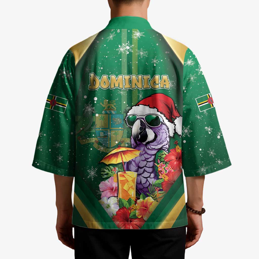 Dominica Christmas Kimono Funny Santa Sisserou Parrot - Wonder Print Shop