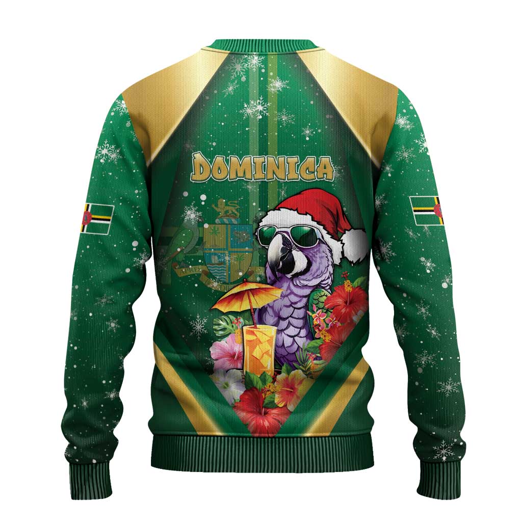 Dominica Christmas Ugly Christmas Sweater Funny Santa Sisserou Parrot - Wonder Print Shop