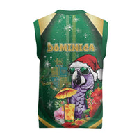 Dominica Christmas Knitted V-Neck Vest Funny Santa Sisserou Parrot - Wonder Print Shop