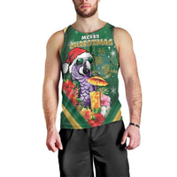 Dominica Christmas Men Tank Top Funny Santa Sisserou Parrot - Wonder Print Shop