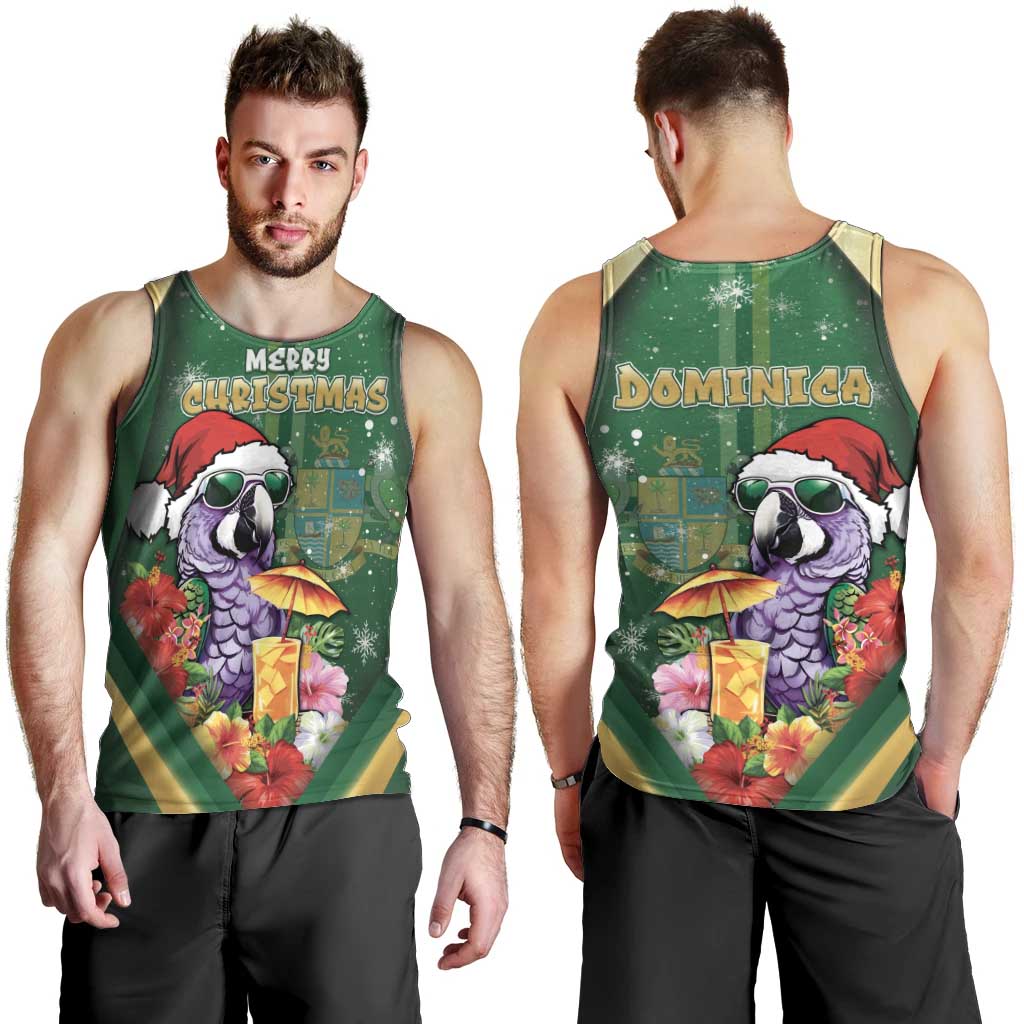 Dominica Christmas Men Tank Top Funny Santa Sisserou Parrot - Wonder Print Shop