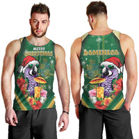 Dominica Christmas Men Tank Top Funny Santa Sisserou Parrot - Wonder Print Shop