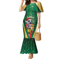 Dominica Christmas Mermaid Dress Funny Santa Sisserou Parrot - Wonder Print Shop