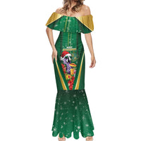 Dominica Christmas Mermaid Dress Funny Santa Sisserou Parrot - Wonder Print Shop