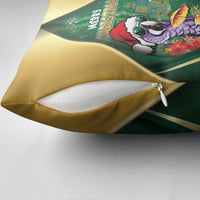 Dominica Christmas Pillow Cover Funny Santa Sisserou Parrot - Wonder Print Shop