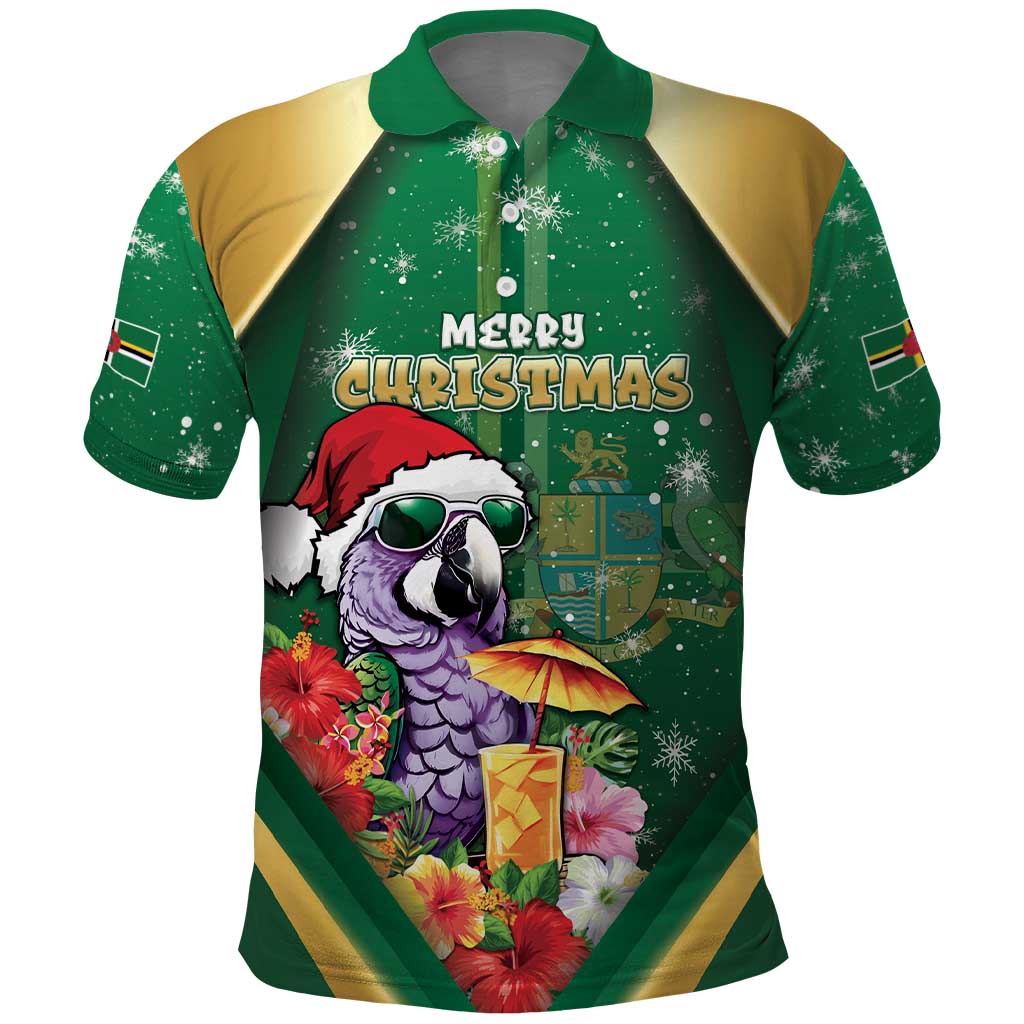Dominica Christmas Polo Shirt Funny Santa Sisserou Parrot - Wonder Print Shop