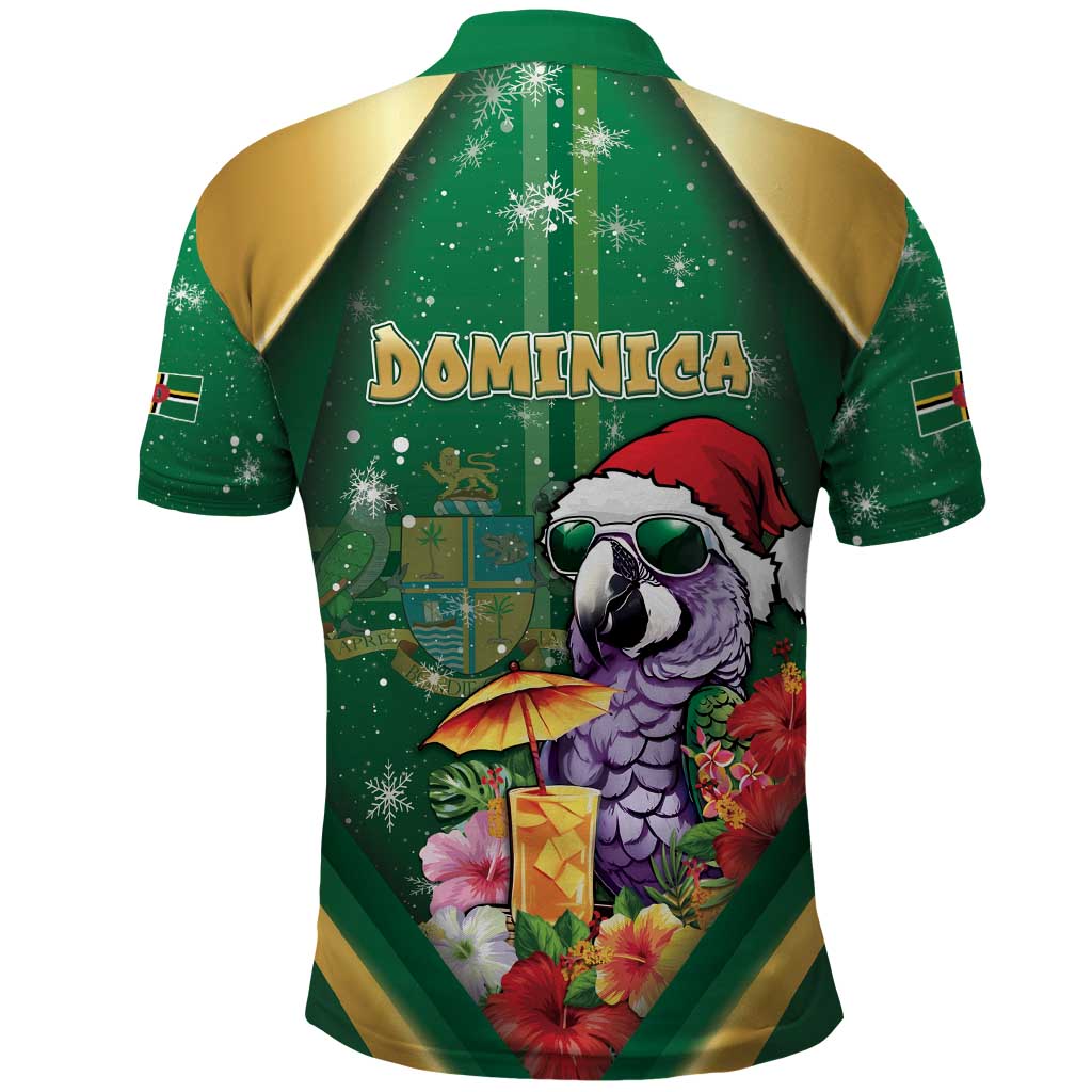 Dominica Christmas Polo Shirt Funny Santa Sisserou Parrot - Wonder Print Shop
