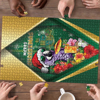 Dominica Christmas Puzzle Funny Santa Sisserou Parrot - Wonder Print Shop