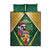 Dominica Christmas Quilt Bed Set Funny Santa Sisserou Parrot - Wonder Print Shop