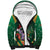 Dominica Christmas Sherpa Hoodie Funny Santa Sisserou Parrot - Wonder Print Shop