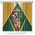 Dominica Christmas Shower Curtain Funny Santa Sisserou Parrot - Wonder Print Shop