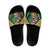 Dominica Christmas Slide Sandals Funny Santa Sisserou Parrot - Wonder Print Shop