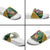 Dominica Christmas Slide Sandals Funny Santa Sisserou Parrot - Wonder Print Shop