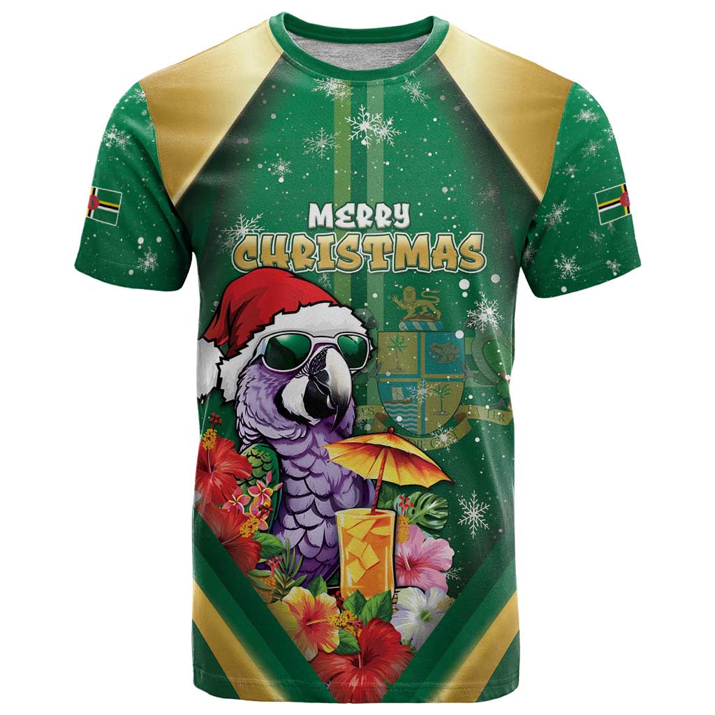 Dominica Christmas T Shirt Funny Santa Sisserou Parrot - Wonder Print Shop