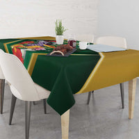 Dominica Christmas Tablecloth Funny Santa Sisserou Parrot - Wonder Print Shop