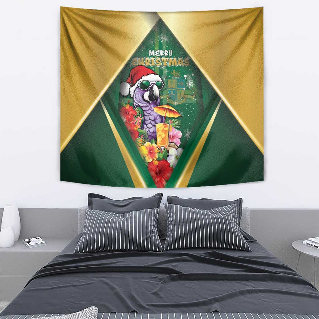 Dominica Christmas Tapestry Funny Santa Sisserou Parrot - Wonder Print Shop