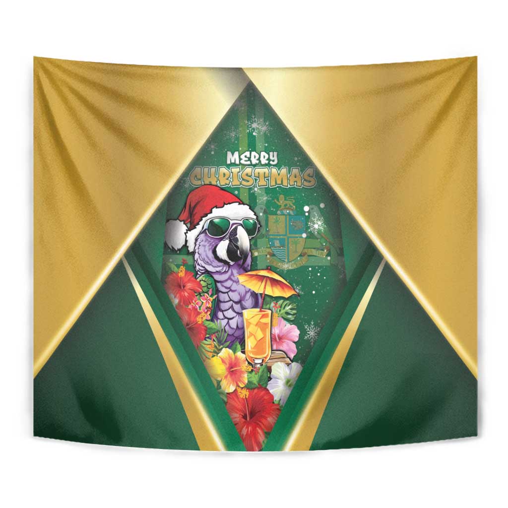Dominica Christmas Tapestry Funny Santa Sisserou Parrot - Wonder Print Shop