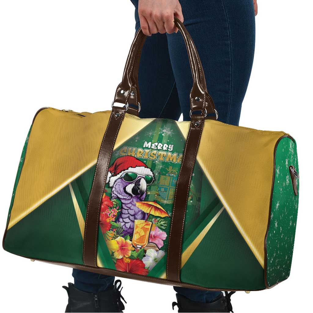Dominica Christmas Travel Bag Funny Santa Sisserou Parrot - Wonder Print Shop