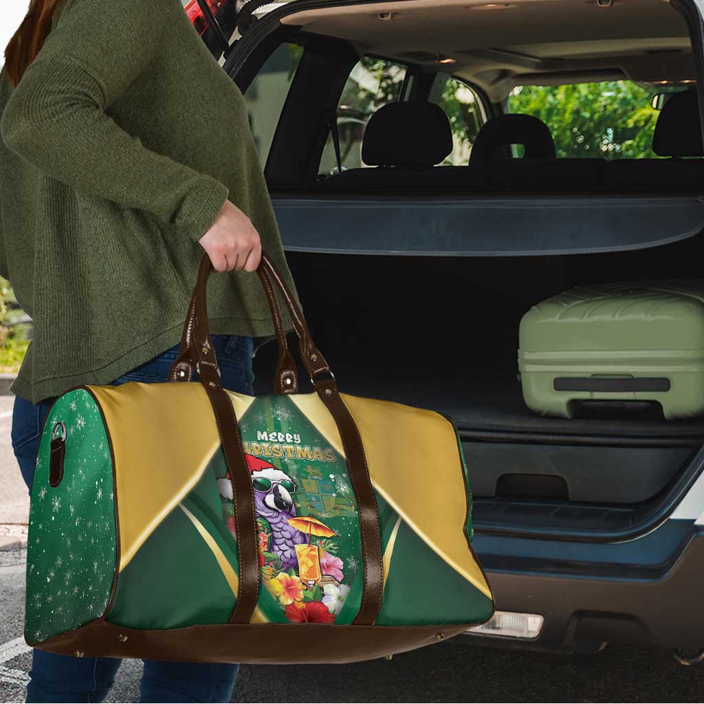 Dominica Christmas Travel Bag Funny Santa Sisserou Parrot - Wonder Print Shop