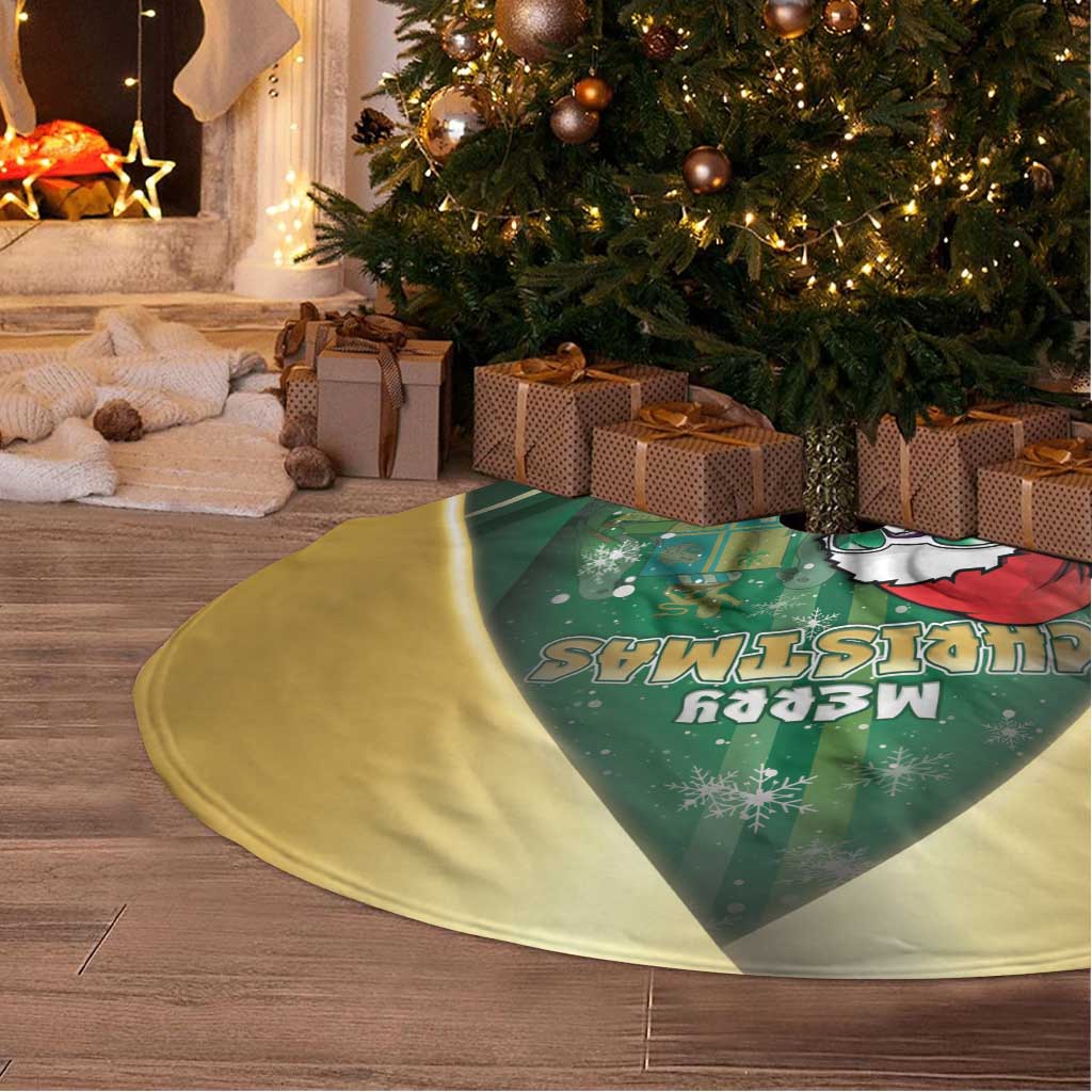 Dominica Christmas Tree Skirt Funny Santa Sisserou Parrot - Wonder Print Shop