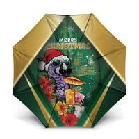 Dominica Christmas Umbrella Funny Santa Sisserou Parrot - Wonder Print Shop