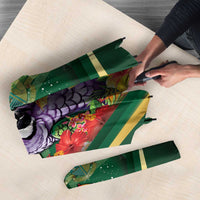 Dominica Christmas Umbrella Funny Santa Sisserou Parrot - Wonder Print Shop