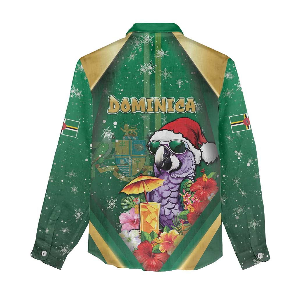 Dominica Christmas Women Casual Shirt Funny Santa Sisserou Parrot - Wonder Print Shop