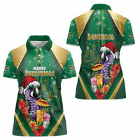 Dominica Christmas Women Polo Shirt Funny Santa Sisserou Parrot - Wonder Print Shop