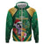 Dominica Christmas Zip Hoodie Funny Santa Sisserou Parrot - Wonder Print Shop