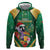 Dominica Christmas Zip Hoodie Funny Santa Sisserou Parrot - Wonder Print Shop