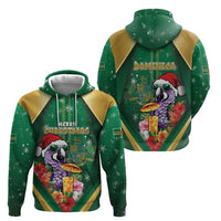Dominica Christmas Zip Hoodie Funny Santa Sisserou Parrot - Wonder Print Shop