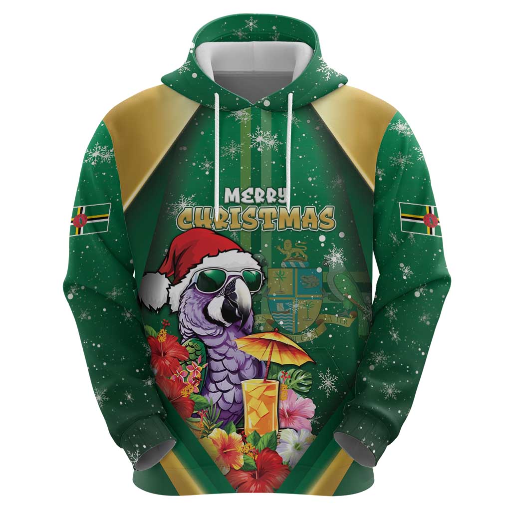 Dominica Christmas Zip Hoodie Funny Santa Sisserou Parrot - Wonder Print Shop