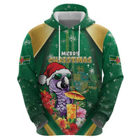 Dominica Christmas Zip Hoodie Funny Santa Sisserou Parrot - Wonder Print Shop